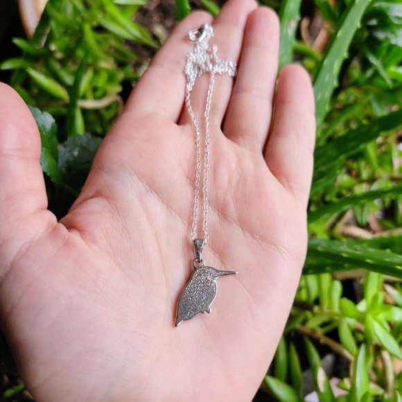 New Silver Abalone Bird Necklace - Picture 7 of 7